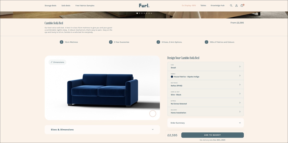 furl cambio sofa bed